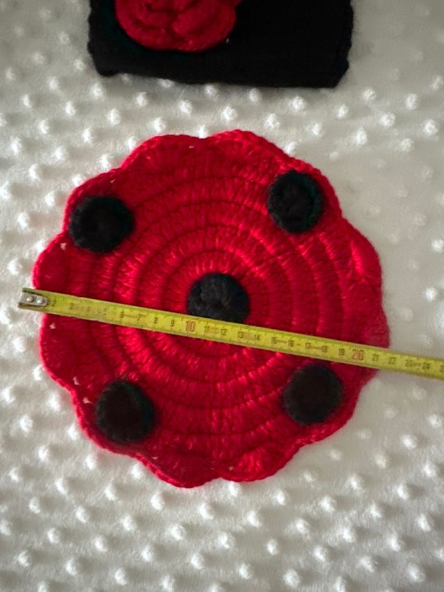 vestido de mariquita para fotos de recien nacido