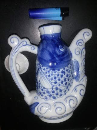 PORCELANA TETERA JARRA PINTADO A MANO CHINA CARPA