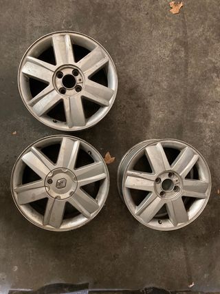 3 llantas de aluminio renault 4x100 radio 16