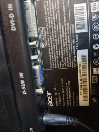Monitor Acer 17 pulgadas 