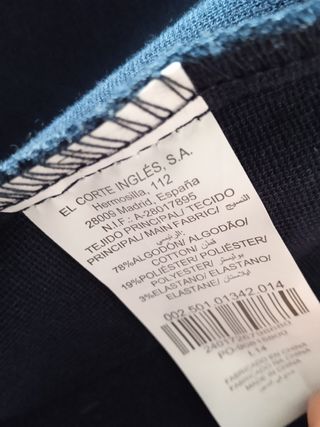 CHAQUETA AMERICANA AZUL CORTE INGLÉS