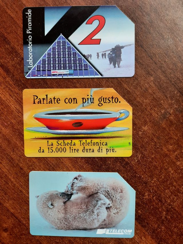 3 Schede telefoniche Telecom