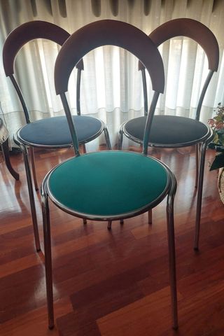 Sillas acero cromado