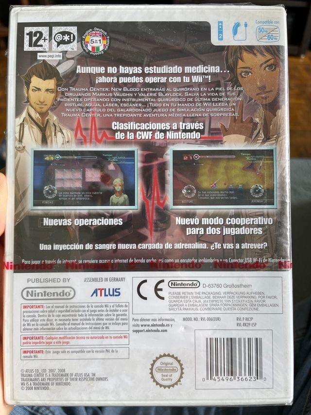 Trauma Center New Blood Wii NUEVO Precintado OK