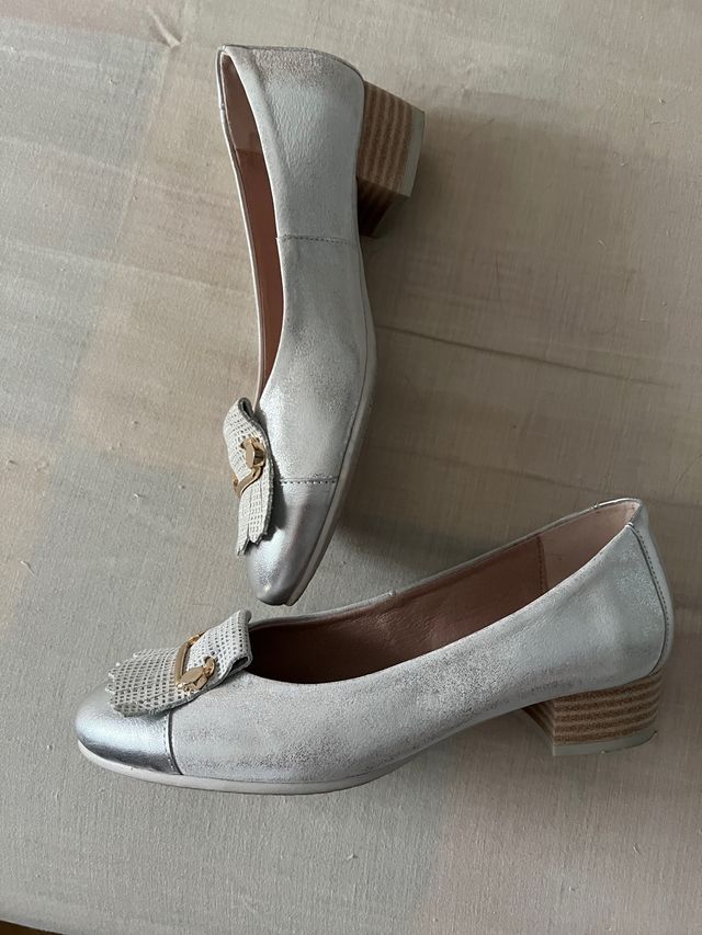 Zapatos plateados