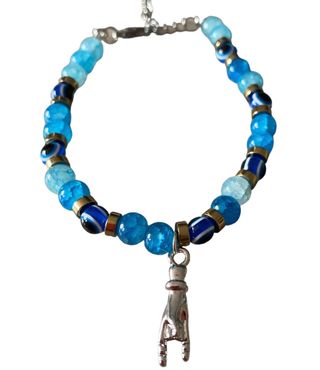 bracciale pietre napoli corno porta fortuna