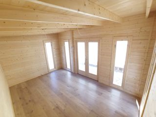 CASAS PREFABRICADA DE MADERA 15m2 diáfana