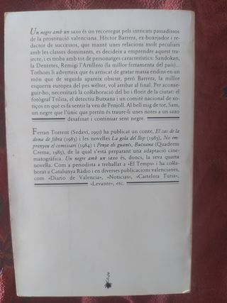 Libro "Un negre amb un Saxo" de Ferran Torrent