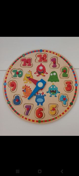 puzzle reloj madera
