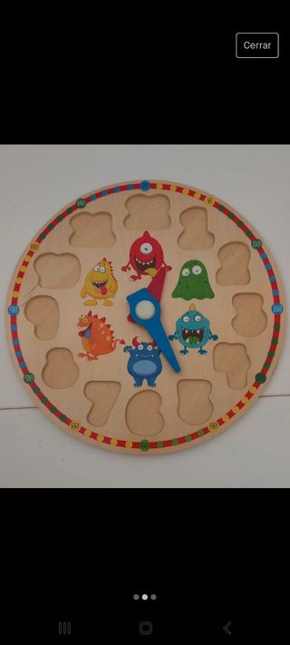 puzzle reloj madera