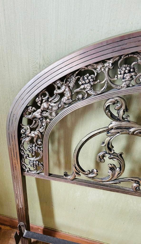 Cama Modernista años 20 niquel. Cabecero y Piecero