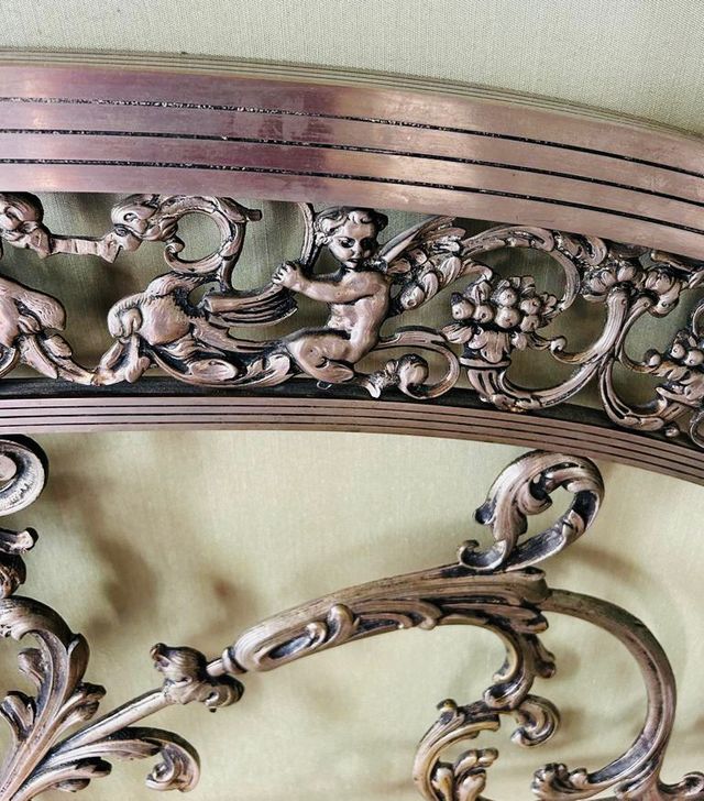 Cama Modernista años 20 niquel. Cabecero y Piecero
