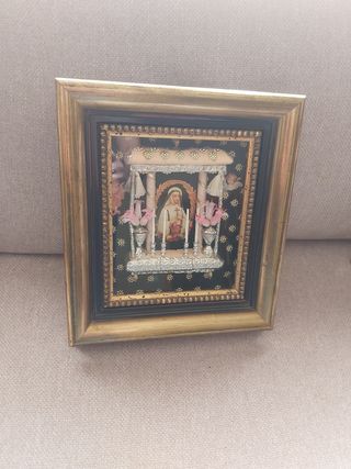 Cuadro religioso diorama Santa