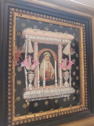 Cuadro religioso diorama Santa