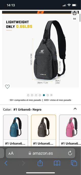 bolsa de pecho bandolera