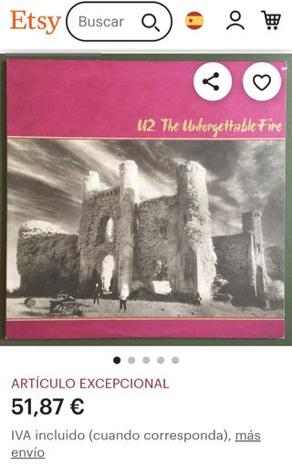 VINILO - U2 - THE UNFORGETTABLE FIRE