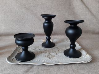 Conjunto tres candelabros