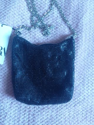 Bolso festivo,negro brillante