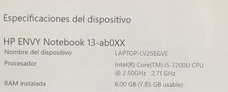 Portatil: HP ENVY 13