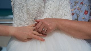 Elegante vestido de novia