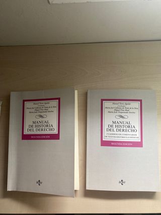 Manual Historia del Derecho y Libro comentarios