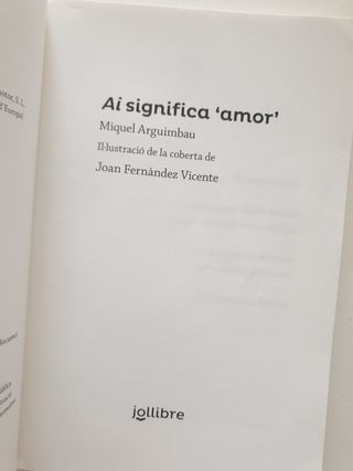 LIBRO " AI SIGNIGICA AMOR"