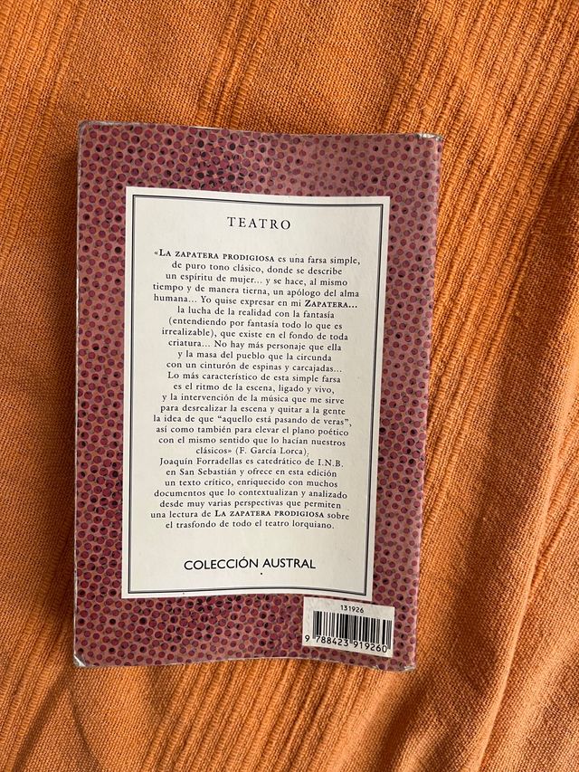 Libro “La zapatera prodigiosa”