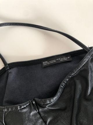 crop top zara polipiel