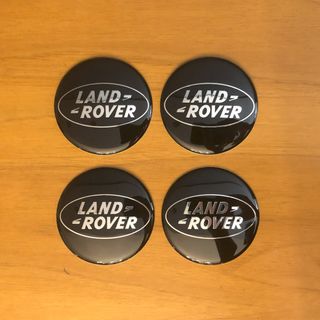 4 lenti adesive coprimozzo Land Rover 65mm nero