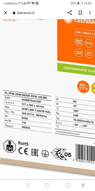 Faretto/led Ledvance