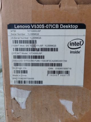 Pc lenovo v530s i5 8400 8gb 256gb windows 10 pro
