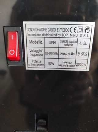 Aparato de aire frio caliente portátil