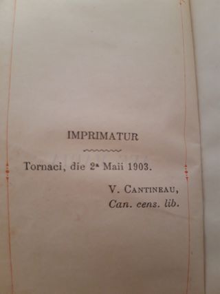 Antiguo libro religioso de 1903