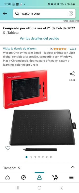 Tableta digitalizadora Wacom One nueva