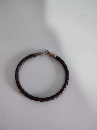 pulsera piel marrón