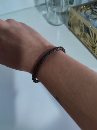 pulsera piel marrón