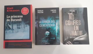 Lote 3 libros, novela negra
