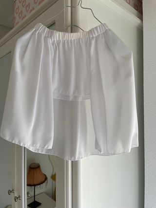 vestido de gasa blanco