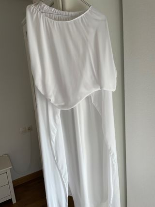 vestido de gasa blanco