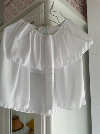 vestido de gasa blanco