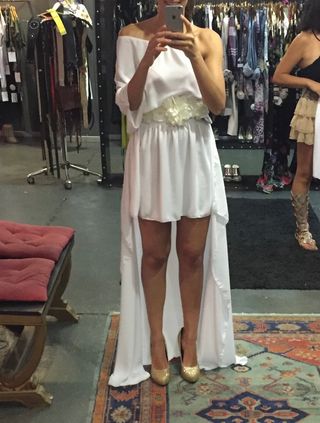vestido de gasa blanco