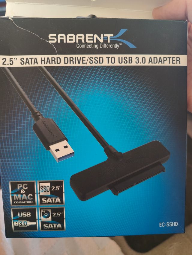 Adaptador discos 2.5 a USB 3