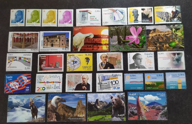 SELLOS nuevos de ESPAÑA. Año 2010 completo