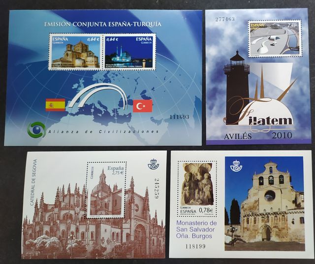 SELLOS nuevos de ESPAÑA. Año 2010 completo