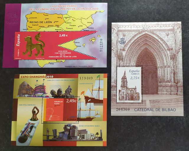 SELLOS nuevos de ESPAÑA. Año 2010 completo