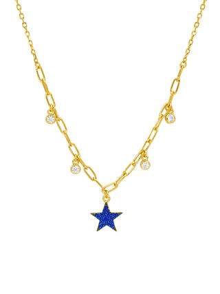 COLLAR Y PENDIENTES ESTRELLA PLATA BAÑADA EN ORO