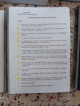 Temario Oposiciones Inglés Secundaria