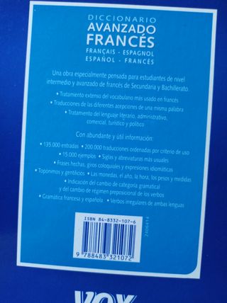 Diccionario Vox avanzado de francés