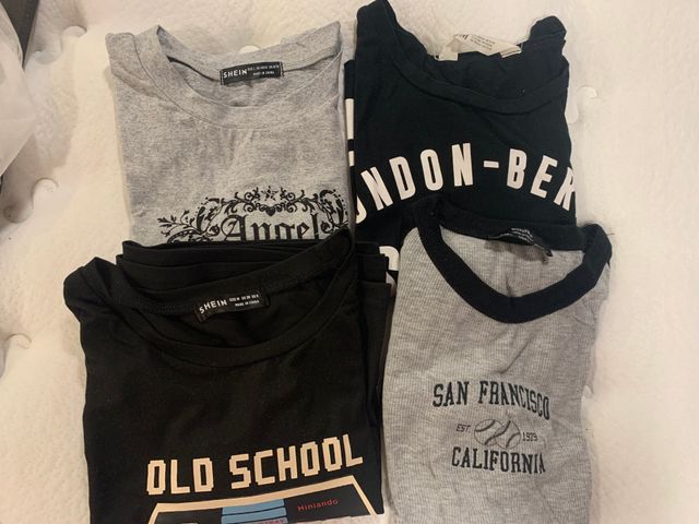 CAMISETAS .M/ CORTA SURTIDAS 4 UNIDADES