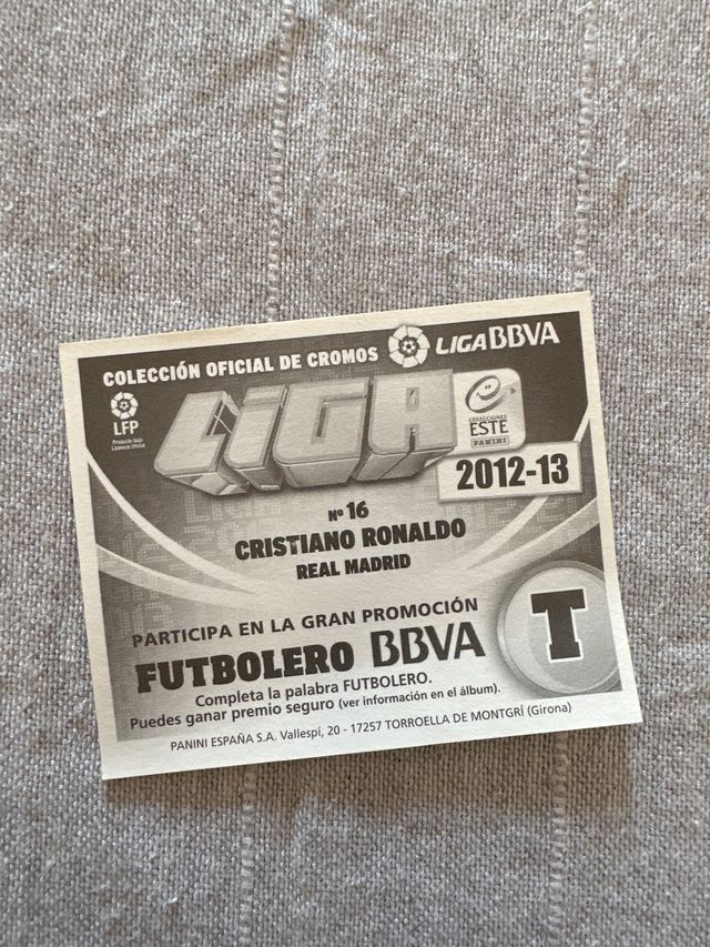 Cromo Cristiano Ronaldo Liga 2012-13